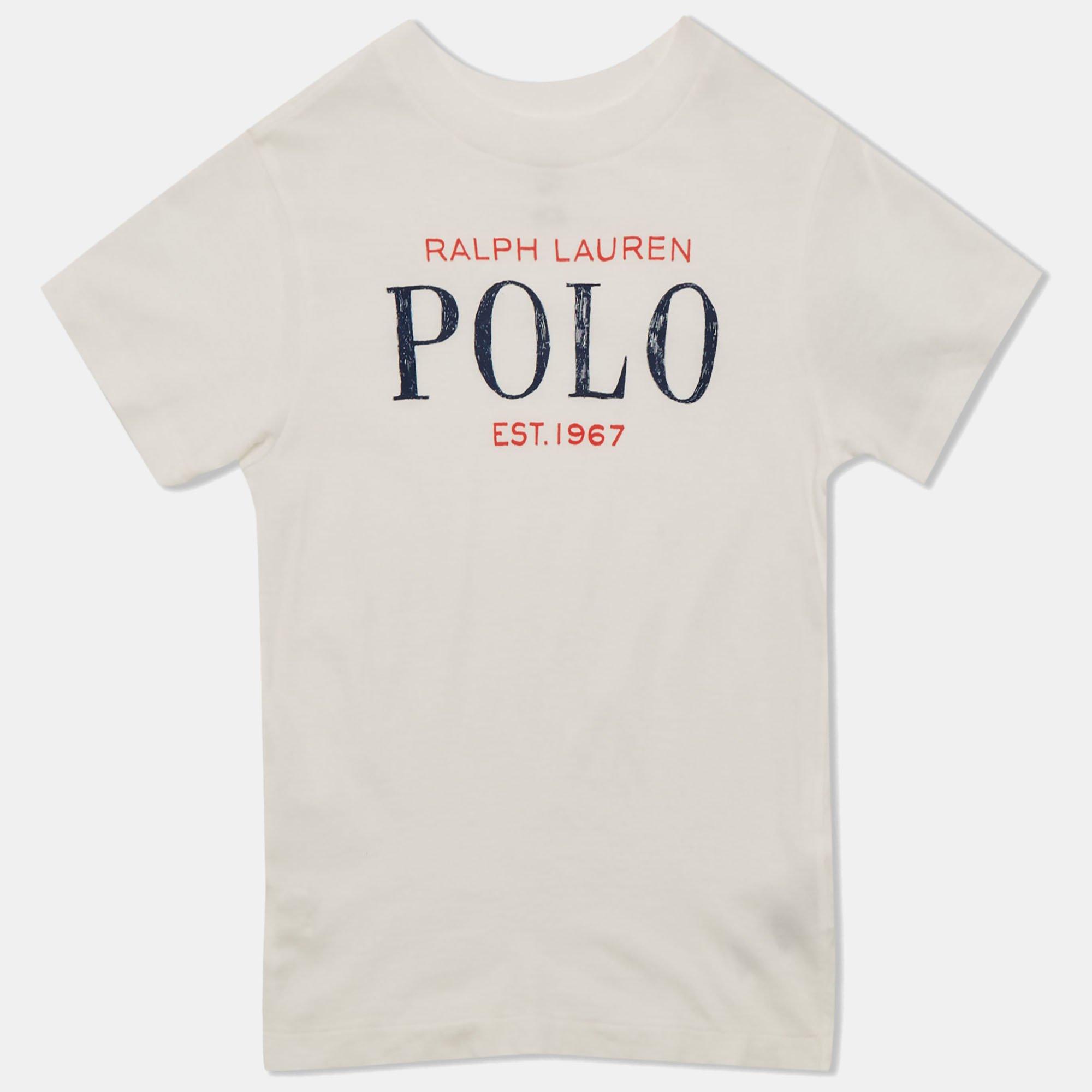 Polo Ralph Lauren Kids White Logo Print Jersey T-Shirt 3 Yrs, Clothing - Luxury Closet