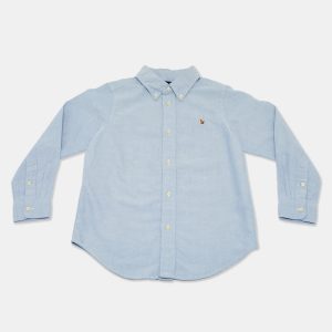Polo Ralph Lauren Kids Blue Cotton Long Sleeve Shirt 6Yrs, Clothing - Luxury Closet