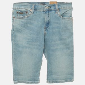 Polo Ralph Lauren Kids Blue Denim Sullivan Slim Shorts 14Yrs/Waist 26", Clothing - Luxury Closet