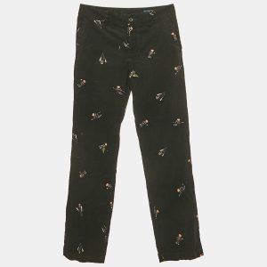 Polo Ralph Lauren Kids Black Bear Print Corduroy Pants 10 Yrs, Clothing - Luxury Closet