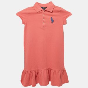 Polo Ralph Lauren Kids Pink Pique Cotton Pleated Polo Dress 6 Yrs, Clothing - Luxury Closet