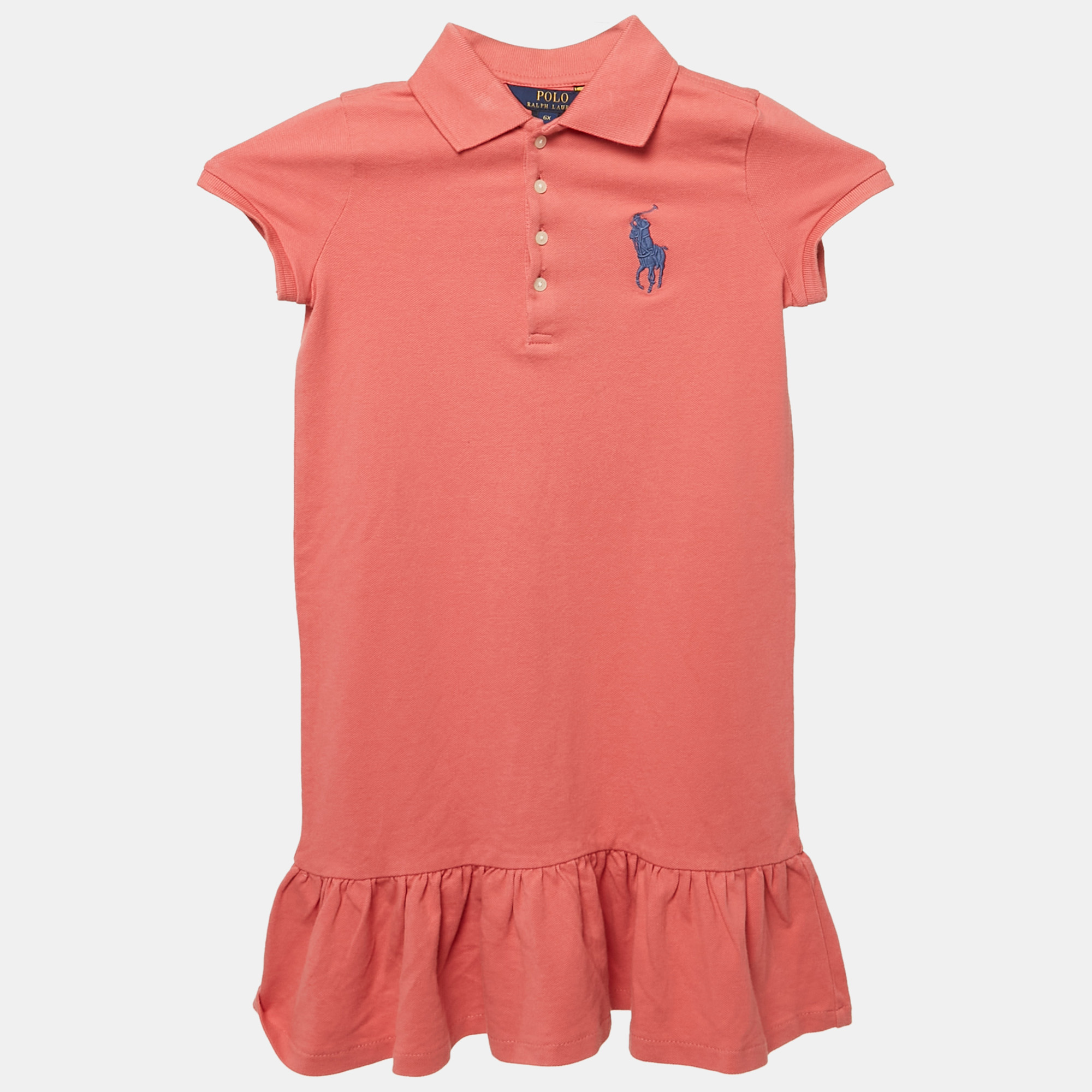Polo Ralph Lauren Kids Pink Pique Cotton Pleated Polo Dress 6 Yrs, Clothing - Luxury Closet