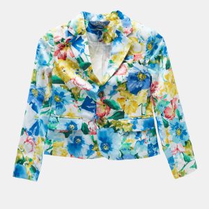 Polo Ralph Lauren Kids Multicolor Floral Print Cotton Blazer 7 Yrs, Clothing - Luxury Closet