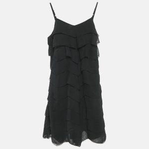 Polo Ralph Lauren Kids Black Crepe Ruffled Sleeveless Dress 12 Yrs, Clothing - Luxury Closet