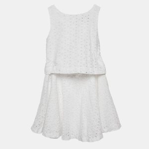 Polo Ralph Lauren Kids White Broderie Anglaise Cotton Skirt and Top Set 6 Yrs, Clothing - Luxury Closet