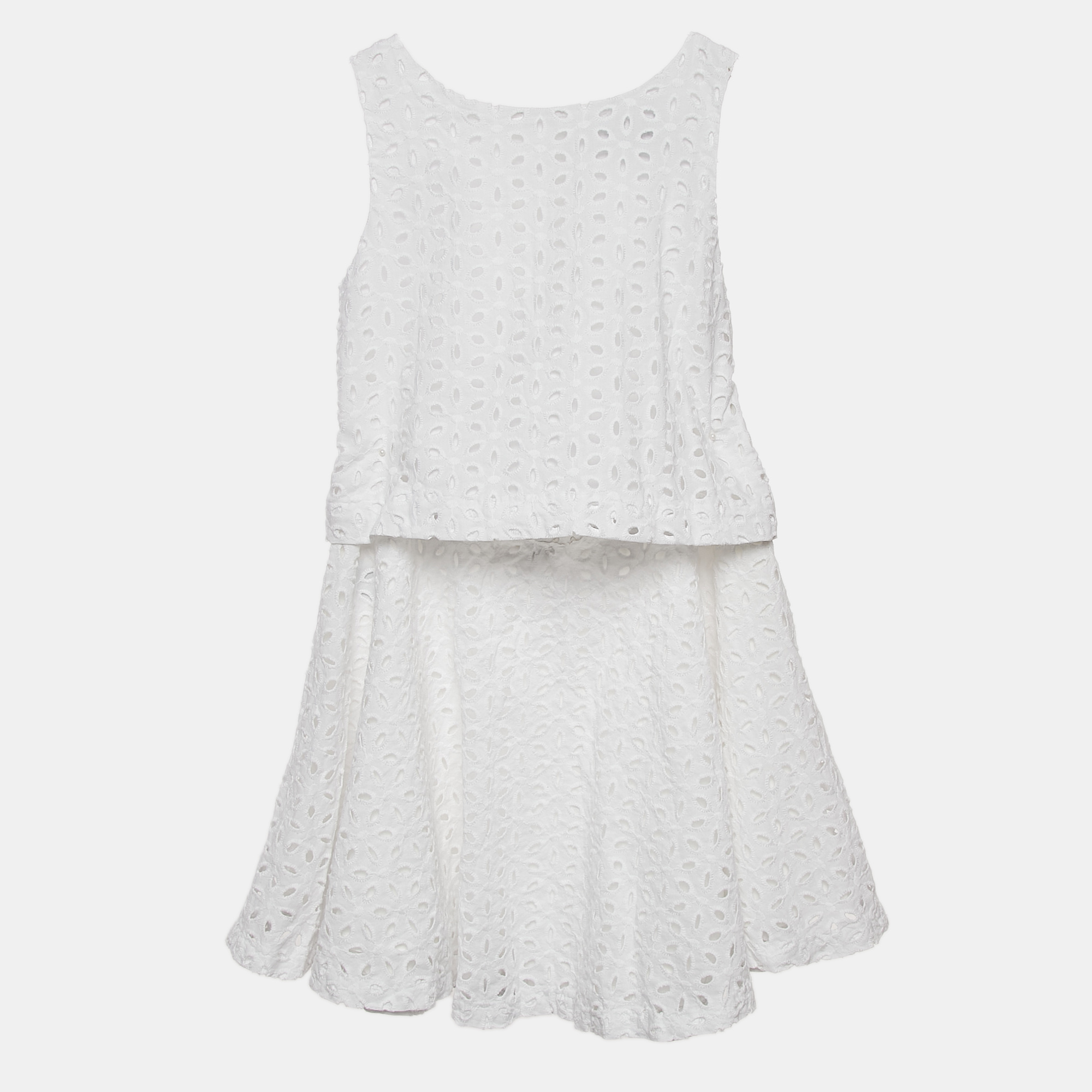 Polo Ralph Lauren Kids White Broderie Anglaise Cotton Skirt and Top Set 6 Yrs, Clothing - Luxury Closet