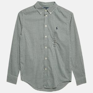 Ralph Lauren Kids Green Gingham Cotton Blake Shirt L (14-16), Clothing - Luxury Closet