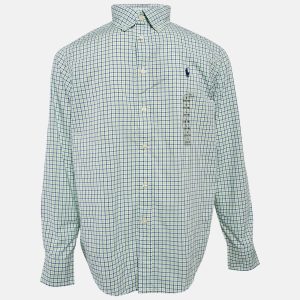 Ralph Lauren Kids Green Check Cotton Long Sleeve Shirt 14/16 Yrs, Clothing - Luxury Closet