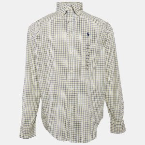 Ralph Lauren Kids Yellow/Blue Check Cotton Long Sleeve Shirt 14/16 Yrs, Clothing - Luxury Closet