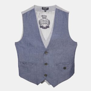 Roberto Cavalli Devils Blue Lollypop Waistcoat 10 Yrs, Clothing - Luxury Closet
