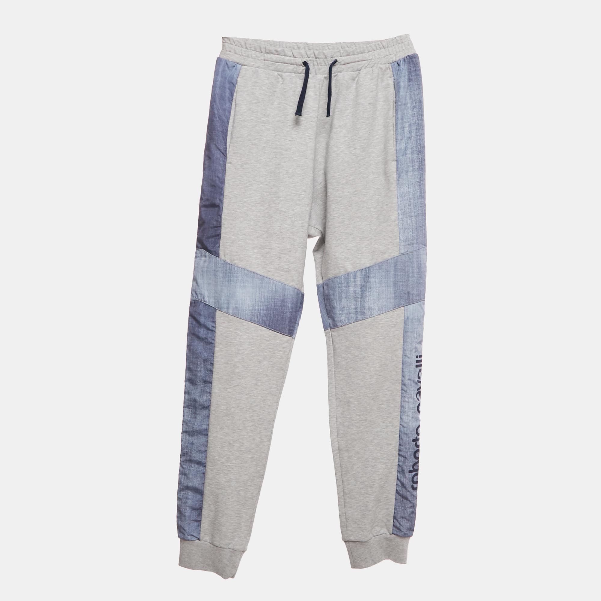 Roberto Cavalli Junior Grey Jersey Jogger Pants L/(16-18 Yrs), Clothing - Luxury Closet