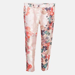 Simonetta Kids Pink Floral Jacquard Trouser 6 Yrs, Clothing - Luxury Closet