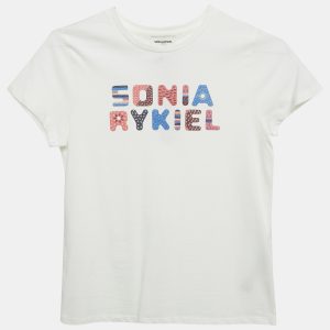 Sonia Rykiel Kids White Printed Jersey T-Shirt 12 Yrs, Clothing - Luxury Closet