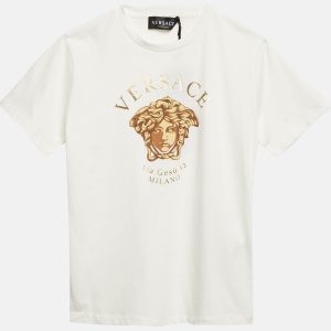 Versace Kids White Medusa Print Jersey T-Shirt 10 Yrs, Clothing - Luxury Closet