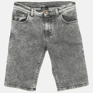 Versace Kids Grey Denim Shorts 12Yrs/Waist 28", Clothing - Luxury Closet