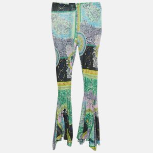Versace Kids Multicolor Printed Jersey Flared Leg Trousers 10 Yrs, Clothing - Luxury Closet