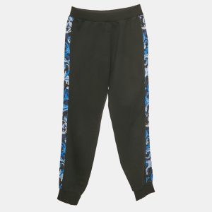 Versace Kids Black Side Print Cotton Jogger Pants 10Yrs, Clothing - Luxury Closet