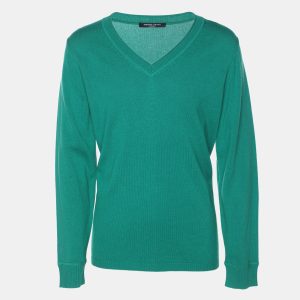 Marina Sport by Marina Rinaldi Green Silk Blend Sweater L, Sweaters & Cardigans - Luxury Closet