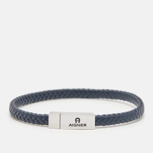 Aigner Leather Silver Tone Bracelet, Jewelry - Luxury Closet