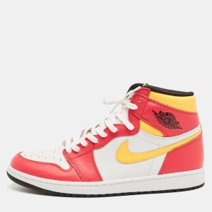 Air Jordans Multicolor Leather Jordan 1 Retro High OG Light Fusion Red Sneakers Size 45.5, Shoes - Luxury Closet