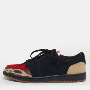 Air Jordans 1 Retrol Size 45.5 Tricolor Leather and Suede Lace Up Sneakers, Shoes - Luxury Closet