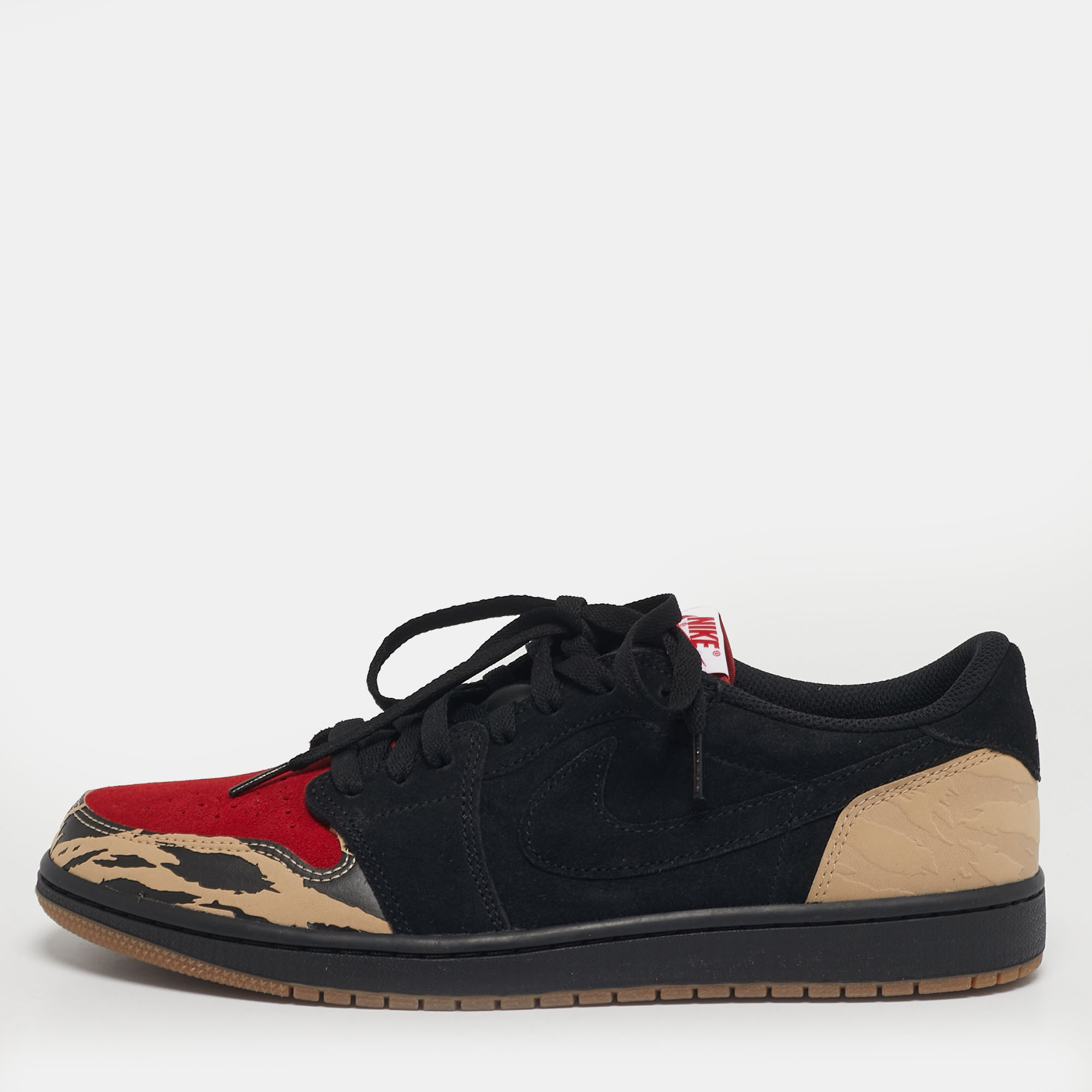 Air Jordans 1 Retrol Size 45.5 Tricolor Leather and Suede Lace Up Sneakers, Shoes - Luxury Closet