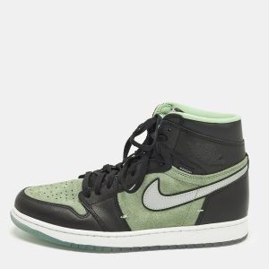 Air Jordans Jordan 1 Retro High Zoom Zen Green Size 45 Green/Black Suede and Leather High Top Sneakers, Shoes - Luxury Closet