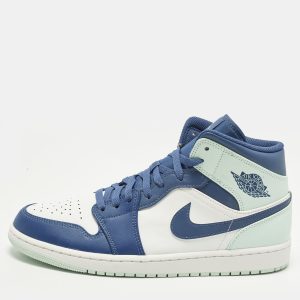 Air Jordans Jordan 1 Mystic Navy Mint Foam Size 45.5 Multicolor Leather Mid Top Sneakers, Shoes - Luxury Closet