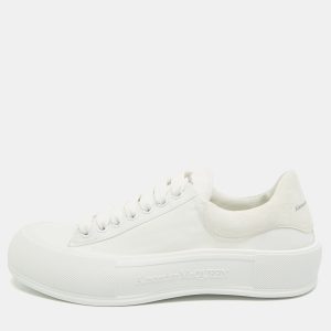 Alexander McQueen Deck Plimsoll Size 43 White Canvas Low Top Sneakers, Shoes - Luxury Closet
