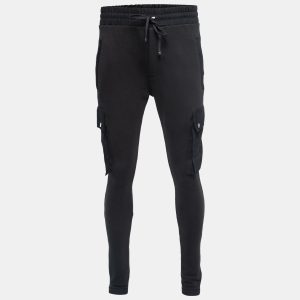 Amiri Black Cotton Cargo Sweatpants M, Pants - Luxury Closet