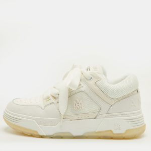 Amiri MA-1 Size 42 White Leather, Mesh and Suede Lace Up Sneakers, Shoes - Luxury Closet