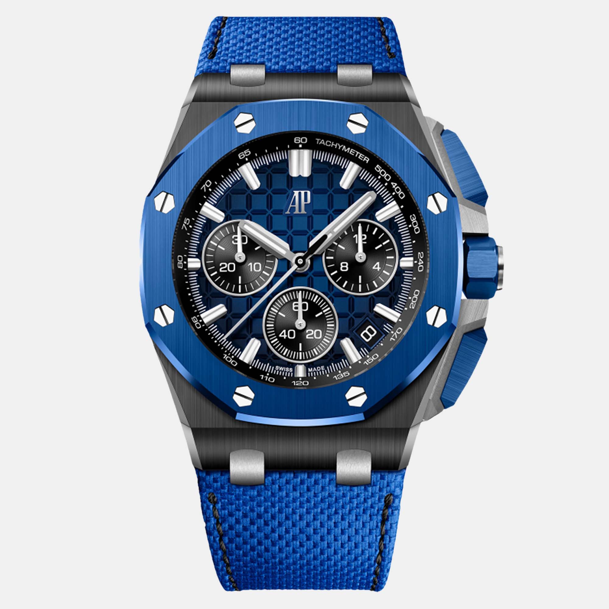 Audemars Piguet Royal Oak Offshore 26420CE Automatic Blue Ceramic Men’s Wristwatch 43 mm, Watches - Luxury Closet