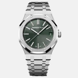 Audemars Piguet Royal Oak 15510ST.OO.1320ST.09 Automatic Green Stainless Steel Men's Wristwatch 41 mm, Watches - Luxury Closet