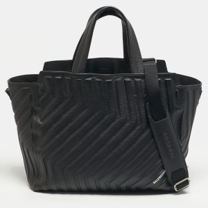Balenciaga Car East West M Black Embossed Leather Tote, Tote Handbags - Luxury Closet