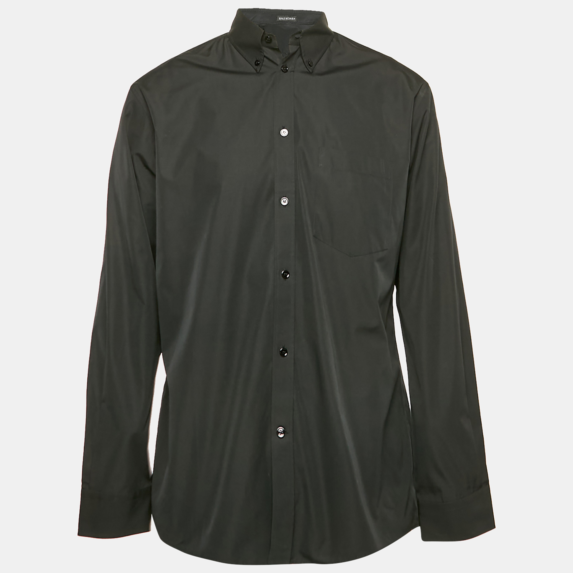 Balenciaga Black Cotton Long Sleeve Shirt M, Shirts & Tops - Luxury Closet