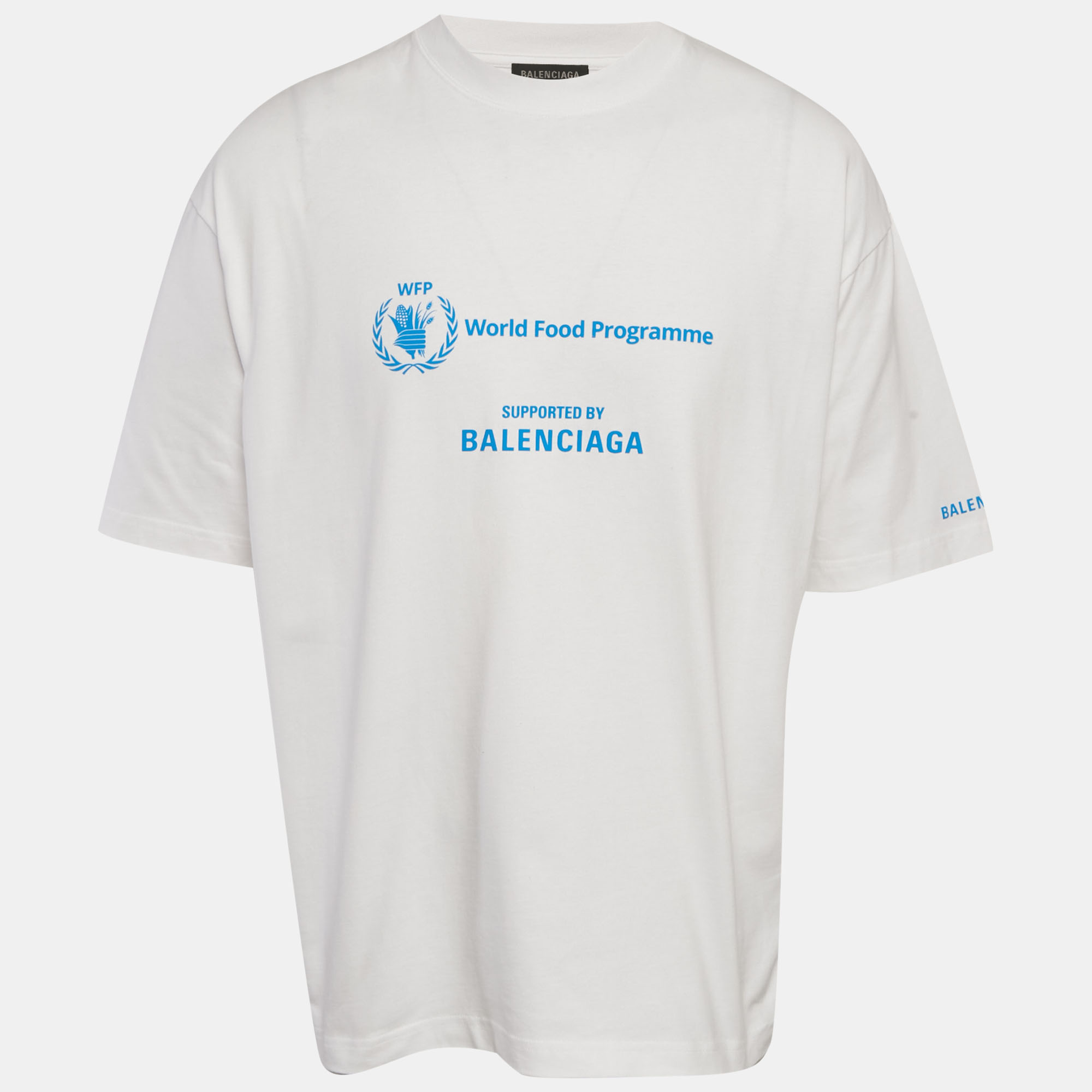 Balenciaga White WFP Printed Cotton Knit T-Shirt L, Shirts & Tops - Luxury Closet