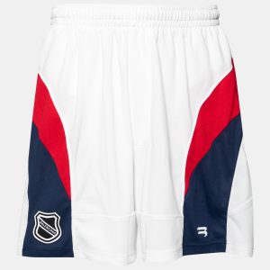 Balenciaga White Printed Logo Printed Stretch Knit Shorts XS, Clothing - Luxury Closet