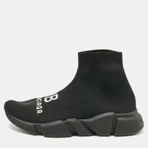 Balenciaga Black Knit Fabric Speed Trainer Sneakers Size 39, Shoes - Luxury Closet