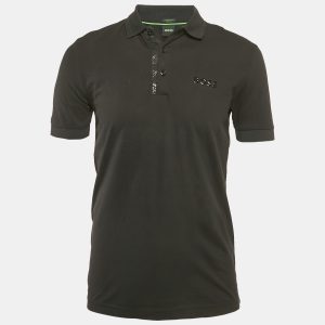 Boss By Hugo Boss Black Cotton Paddy Mirror Polo T-Shirt S, Shirts & Tops - Luxury Closet