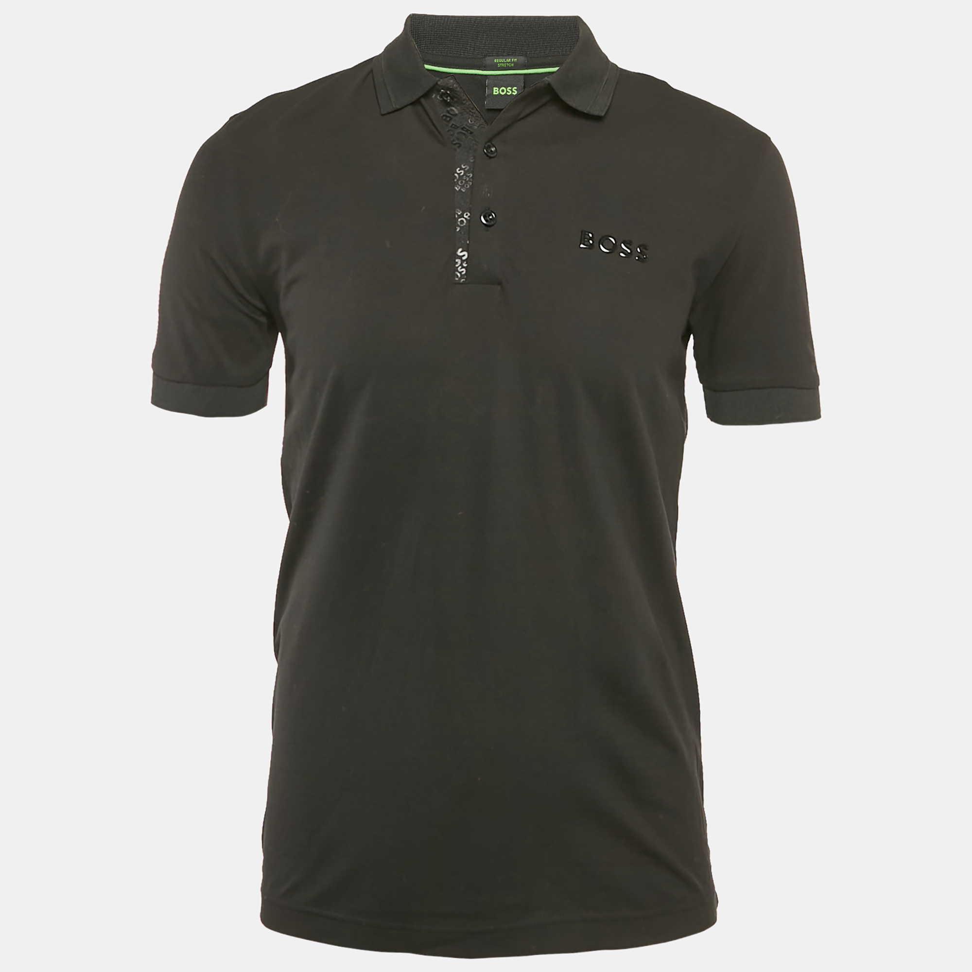 Boss By Hugo Boss Black Cotton Paddy Mirror Polo T-Shirt S, Shirts & Tops - Luxury Closet