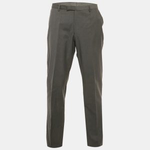 Boss By Hugo Boss Dark Grey Wool Leenon1 Pants XXL, Pants - Luxury Closet