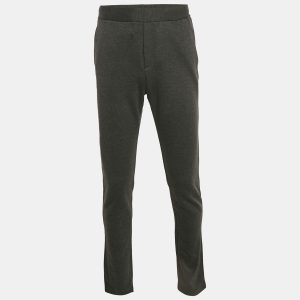Bottega Veneta Black Cotton Knit Sweatpants S, Pants - Luxury Closet