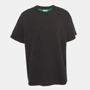 Bottega Veneta Black Double-Layered Cotton Jersey T-Shirt M, Shirts & Tops - Luxury Closet