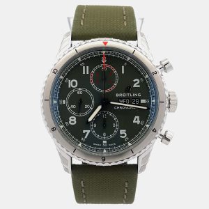 Breitling Aviator 8 A133161A1L1X2 Automatic Green Stainless Steel Men&rsquo;s Wristwatch 43 mm, Watches - Luxury Closet