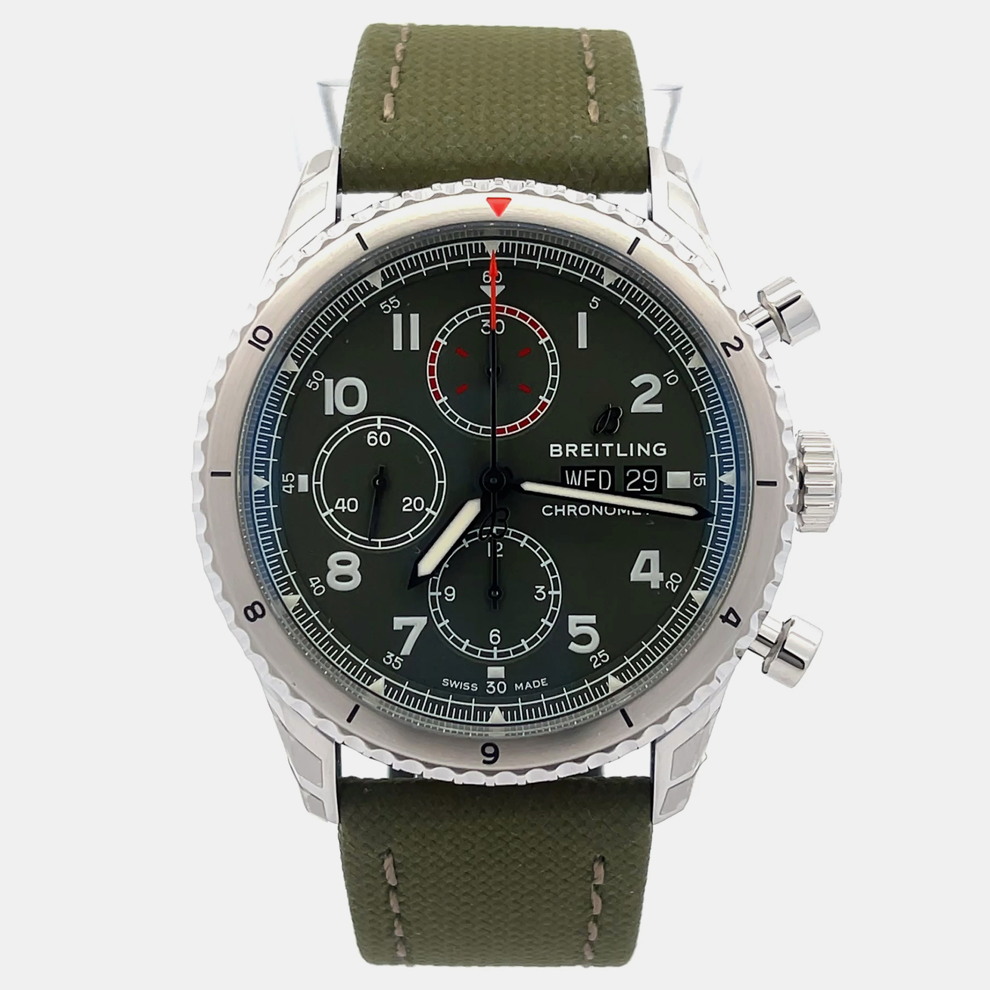 Breitling Aviator 8 A133161A1L1X2 Automatic Green Stainless Steel Men’s Wristwatch 43 mm, Watches - Luxury Closet