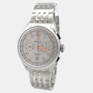 Breitling Premier AB0145211G1A1 Automatic Cream Stainless Steel Men&rsquo;s Wristwatch 42 mm, Watches - Luxury Closet