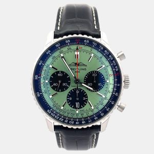 Breitling Navitimer AB0138241L1P1 Automatic Green Stainless Steel Men&rsquo;s Wristwatch 43 mm, Watches - Luxury Closet