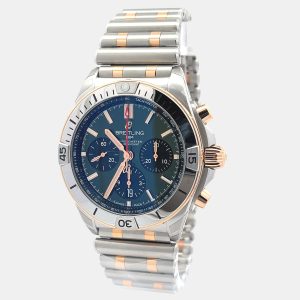 Breitling Chronomat UB0134131L1U1 Automatic Green 18k Rose Gold Stainless Steel Men&rsquo;s Wristwatch 42 mm, Watches - Luxury Closet