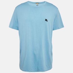 Burberry Brit Powder Blue Cotton Crew Neck Tunworth T-Shirt XXXL, Shirts & Tops - Luxury Closet