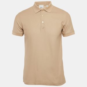 Burberry Beige Cotton Pique Polo T-Shirt S, Shirts & Tops - Luxury Closet